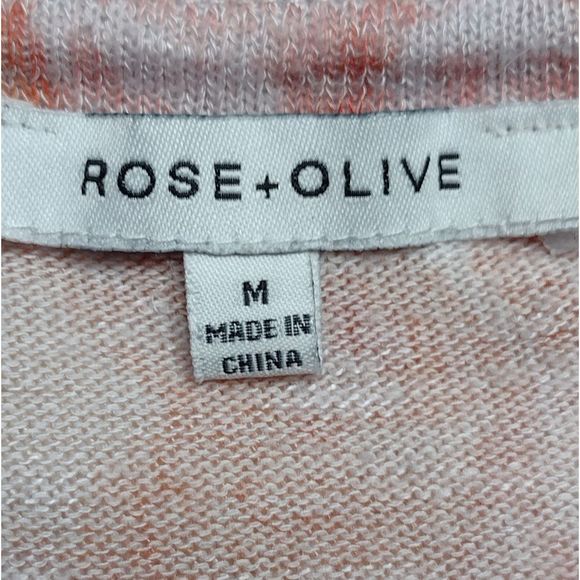 Rose + Olive Peach Soft Brushed Knit Ruffle Trimmed Tunic Sz M Cottagecore Boho - Picture 9 of 12